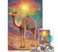 Adult Jigsaws 1000 Piece Desert Camel 1000 Pieces for Adults,Vibrant And Unique Design Relaxing & Challenging Puzzle Experience (size 75x50cm)
