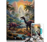 Adult Jigsaws 1000 Piece Dinosaur World 1000 Pieces for Adults,Quiz Game Wall Decoration Unique Birthday And Xmas Gifts (size 75x50cm)