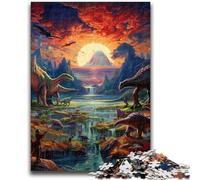 Adult Jigsaws 1000 Piece Dinosaur World Teenager Puzzles,Challenging Game Toys Wall Decoration Unique Birthday And Xmas Gifts (50x75cm)