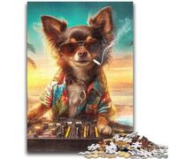 Adult Jigsaws 1000 Piece Dj Chihuahua Help The Brain Exercise Addictive Toys to Cultivate Patience Suitable for Couples 50x75cm