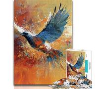 Adult Jigsaws 1000 Piece Fantasy Eagle Oil Painting Teenager Jigsaw,Staycation Kill Time with Fully Interlocking Randomly Shaped Pieces (size 75x50cm)