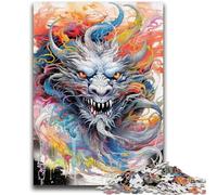 Adult Jigsaws 1000 Piece Fantasy Flying Dragon Adult Jigsaw,Educational Games Home Decoration Birthday Present, Gifts, Wall Art (50x75cm)