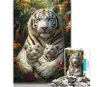 Adult Jigsaws 1000 Piece Fantasy Tiger Teenager Jigsaw,Staycation Kill Time with Fully Interlocking Randomly Shaped Pieces (size 75x50cm)
