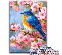 Adult Jigsaws 1000 Piece Flowers Sparrow for And from 14 Years And over Play Toys Because It Is Ideal As A Gift for The Whole Family 26x38cm