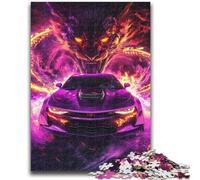 Adult Jigsaws 1000 Piece Flying Dragon Sports Car Teenager Puzzles,Challenging Game Toys Wall Decoration Unique Birthday And Xmas Gifts (50x75cm)