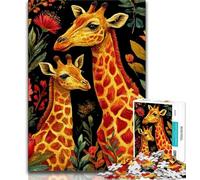 Adult Jigsaws 1000 Piece Giraffe 1000 Piece Puzzle,Stress Reliever Difficult Challenge Unique Home Decor And Gifts 38x26cm