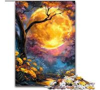 Adult Jigsaws 1000 Piece Golden Moon, Game Toys Every Piece Is Unique - Challenging Family Fun Game for for Age 14 (Size 50x75cm)
