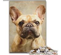 Adult Jigsaws 1000 Piece Happy Bulldog, Suitable for Ages 14 And Up Home Decor Deal As Gifts for The Whole Family (size 50x75cm)