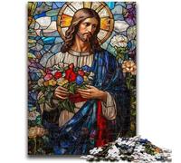 Adult Jigsaws 1000 Piece Jesus Art, Game Toys Every Piece Is Unique - Challenging Family Fun Game for for Age 14 26X38CM