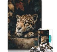 Adult Jigsaws 1000 Piece Jungle Cheetah,Help The Brain Exercise Addictive Toys to Cultivate Patience Perfect Decoration 38x26cm