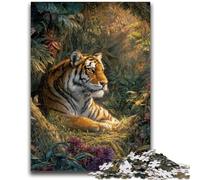 Adult Jigsaws 1000 Piece Jungle Tiger Help The Brain Exercise Addictive Toys to Cultivate Patience Suitable for Couples 50x75cm