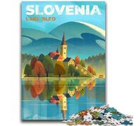 Adult Jigsaws 1000 Piece Lake Bled Slovenia Help The Brain Exercise Addictive Toys to Cultivate Patience Suitable for Couples (size 50x70cm)