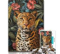 Adult Jigsaws 1000 Piece Leopard 1000 Pieces for Teenagers,Educational Toy Funny Family Games Unique Home Decor (size 75x50cm)