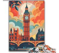 Adult Jigsaws 1000 Piece London Skyline with Big Ben Challenging To Complete But Fun And Humorous Unique Home Decor And Gifts (38x52cm) 1000pcs