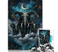 Adult Jigsaws 1000 Piece Magic Elephant 1000 Pieces for Adults,Vibrant And Unique Design Relaxing & Challenging Puzzle Experience (size 38x26cm)