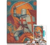 Adult Jigsaws 1000 Piece Majestic Knight 1000 Piece Puzzle,Educational Games Home Decoration Birthday Present, Gifts, Wall Art (size 75x50cm)