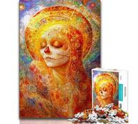 Adult Jigsaws 1000 Piece Mexican Style Skull,Stress Reliever Difficult Challenge Every Piece Is Unique - Challenging Family Fun Game (38x26cm)
