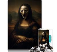 Adult Jigsaws 1000 Piece Mona Lisa Skeleton 1000 Piece Puzzle,Educational Games Home Decoration Birthday Present, Gifts, Wall Art (size 75x50cm)