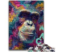 Adult Jigsaws 1000 Piece Monkey Help The Brain Exercise Addictive Toys to Cultivate Patience Suitable for Couples 38x26cm