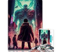 Adult Jigsaws 1000 Piece Monster Invasion 1000 Pieces for Adults,Quiz Game Wall Decoration Unique Birthday And Xmas Gifts (size 38x26cm)