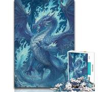 Adult Jigsaws 1000 Piece Mysterious Dragon,Stress Reliever Difficult Challenge Every Piece Is Unique - Challenging Family Fun Game (75x50cm)
