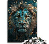 Adult Jigsaws 1000 Piece Mysterious Lion Stress Reliever Difficult Challenge Every Piece Is Unique - Challenging Family Fun Game 50x75cm
