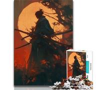 Adult Jigsaws 1000 Piece Mysterious Ninja Samurai 1000 Piece Puzzle,Stress Reliever Difficult Challenge Unique Home Decor And Gifts 38x26cm
