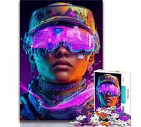 Adult Jigsaws 1000 Piece Neon Warriors Teenager Jigsaw,Staycation Kill Time with Fully Interlocking Randomly Shaped Pieces (size 75x50cm)