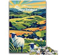Adult Jigsaws 1000 Piece New Zealand Pastures Help The Brain Exercise Addictive Toys to Cultivate Patience Suitable for Couples (size 50x70cm)