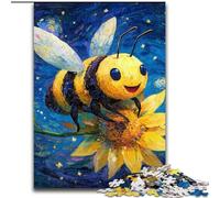 Adult Jigsaws 1000 Piece Night Sky Bee,Help The Brain Exercise Addictive Toys to Cultivate Patience Perfect Decoration 38x26cm