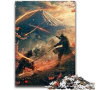 Adult Jigsaws 1000 Piece Ninja at The Foot of Mount Fuji Challenging To Complete But Fun And Humorous Unique Birthday And Gifts 50X75CM
