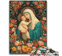 Adult Jigsaws 1000 Piece Portrait of Mary The Mother Challenging Game And Family Play Wall Decoration Unique Birthday And Xmas Gifts 26x38cm