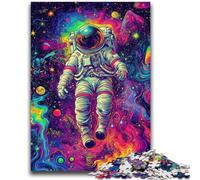 Adult Jigsaws 1000 Piece Psychedelic Astronaut for And from 14 Years And over Play Toys Because It Is Ideal As A Gift for The Whole Family 26x38cm