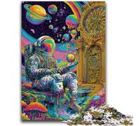 Adult Jigsaws 1000 Piece Psychedelic Astronaut Stress Reliever Difficult Challenge Every Piece Is Unique - Challenging Family Fun Game 50x75cm