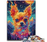 Adult Jigsaws 1000 Piece Psychedelic Chihuahua for And from 14 Years And over Play Toys Because It Is Ideal As A Gift for The Whole Family 50x75cm