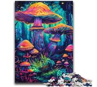 Adult Jigsaws 1000 Piece Psychedelic Mushroom Tree Stress Reliever Difficult Challenge Every Piece Is Unique - Challenging Family Fun Game 26x38cm