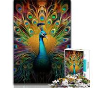 Adult Jigsaws 1000 Piece Psychedelic Peacock 1000 Piece Puzzle,Stress Reliever Difficult Challenge Unique Home Decor And Gifts 38x26cm