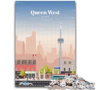 Adult Jigsaws 1000 Piece Queen West in Toronto Help The Brain Exercise Addictive Toys to Cultivate Patience Suitable for Couples (size 38x26cm)