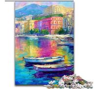 Adult Jigsaws 1000 Piece Rainbow Boat, Stress Reliever Difficult Challenge Secret Santa Gifts for Age 14 Years Up (size 50x75cm)