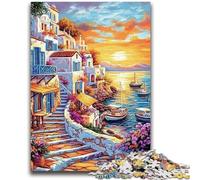 Adult Jigsaws 1000 Piece Seaside Village Help The Brain Exercise Addictive Toys to Cultivate Patience Suitable for Couples 50x75cm