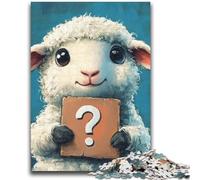 Adult Jigsaws 1000 Piece Sheep Asking Questions Help The Brain Exercise Addictive Toys to Cultivate Patience Suitable for Couples 50x75cm