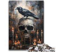 Adult Jigsaws 1000 Piece Skeleton Crow Challenging To Complete But Fun And Humorous Birthday Present, Gifts, Wall Art 50x75cm