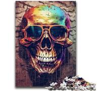 Adult Jigsaws 1000 Piece Skeleton Wearing Headphones 1000 Pieces for Teenagers,Fun Activity for Home, Rainy Days Toys, Birthday Gifts (26x38cm)