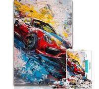 Adult Jigsaws 1000 Piece Sports Car Graffiti 1000 Pieces for Teenagers,Educational Toy Funny Family Games Unique Home Decor (size 38x26cm)