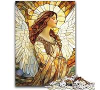 Adult Jigsaws 1000 Piece Stained Glass Angel Challenging To Complete But Fun And Humorous Birthday Present, Gifts, Wall Art 50x75cm