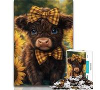 Adult Jigsaws 1000 Piece Sunflower Yak 1000 Pieces for Adults,Quiz Game Wall Decoration Unique Birthday And Xmas Gifts (size 38x26cm)
