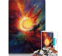 Adult Jigsaws 1000 Piece The Sun The Storms Teenager Jigsaw,Staycation Kill Time with Fully Interlocking Randomly Shaped Pieces (size 38x26cm)