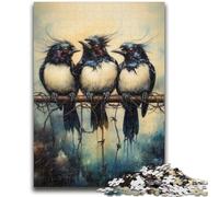 Adult Jigsaws 1000 Piece Three Birds Teenager Puzzles,Learning Educational Toys Family Games Gifts for Friends And Family (26x38cm)