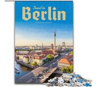 Adult Jigsaws 1000 Piece Travel to Berlin Educational Toys Unique Home Decor And Gifts for And Age 14 Years Up (50x75cm) 1000pcs