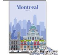 Adult Jigsaws 1000 Piece Travel to Montreal Educational Toys Unique Home Decor And Gifts for And Age 14 Years Up (50x75cm) 1000pcs